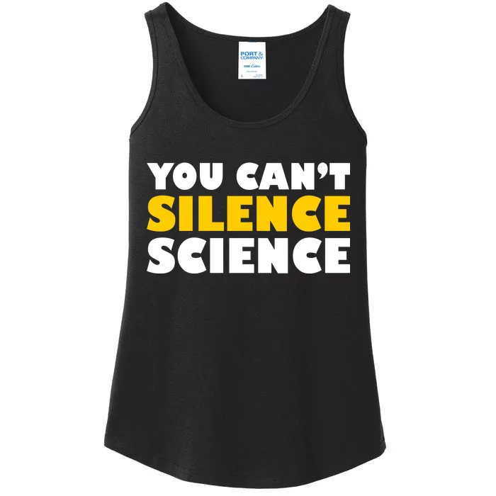 You Can't Silence Science! Resist Protest Ladies Essential Tank