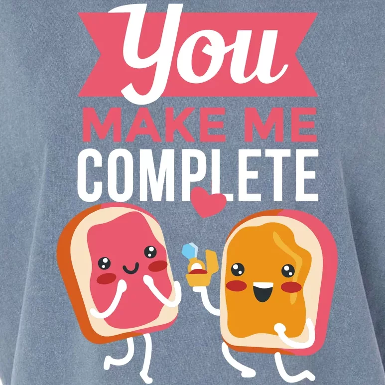 You Complete Me Peanut Butter Jelly Garment-Dyed Women's Muscle Tee