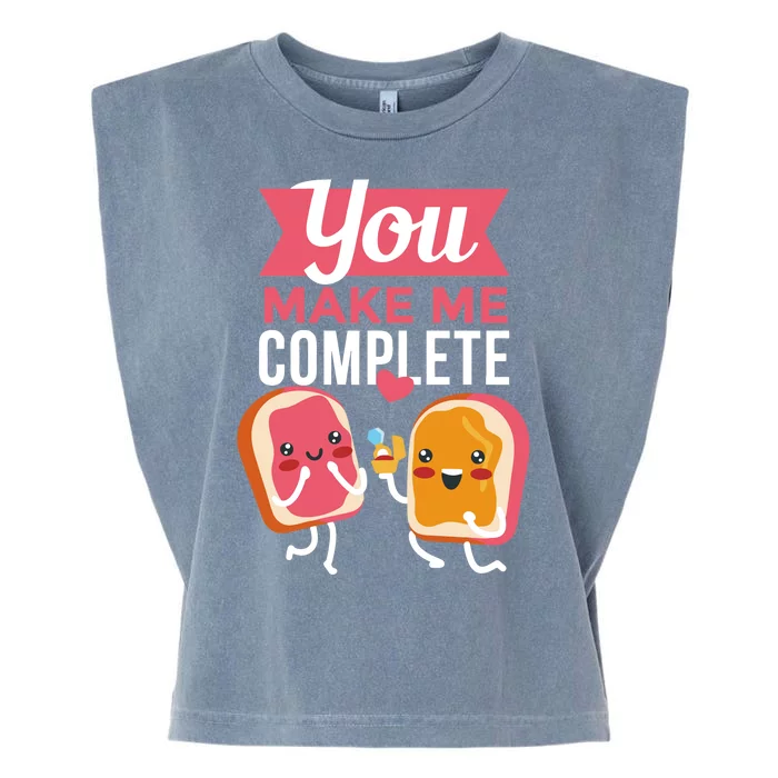 You Complete Me Peanut Butter Jelly Garment-Dyed Women's Muscle Tee