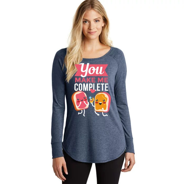 You Complete Me Peanut Butter Jelly Women's Perfect Tri Tunic Long Sleeve Shirt