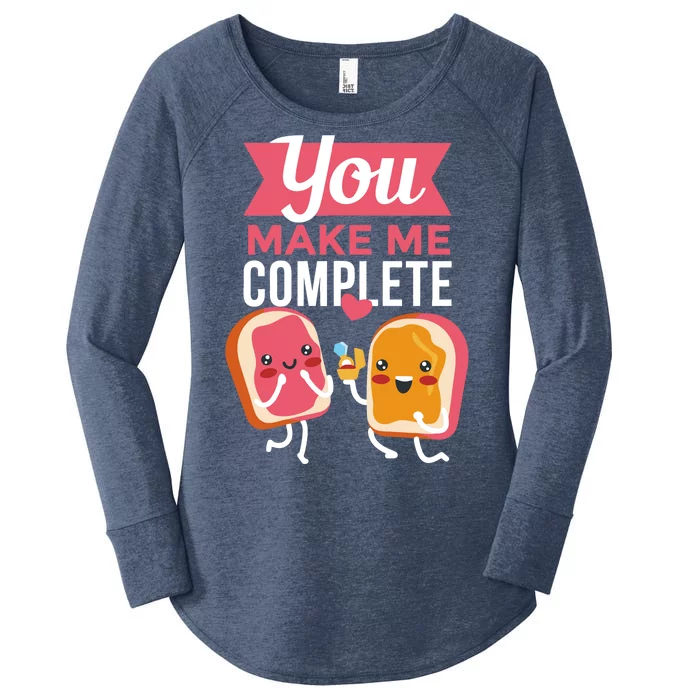 You Complete Me Peanut Butter Jelly Women's Perfect Tri Tunic Long Sleeve Shirt