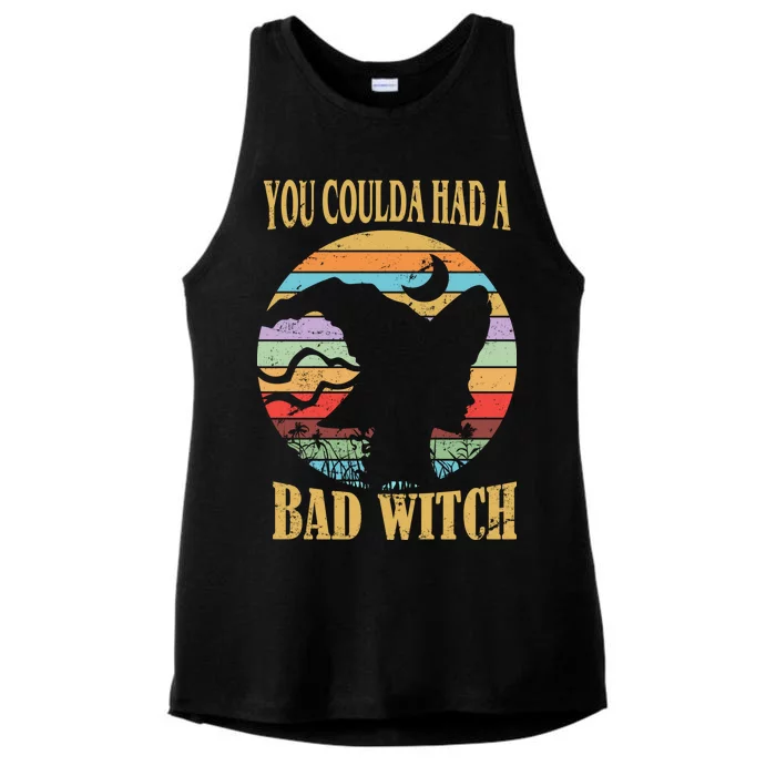 You Coulda Had A Bad Witch Halloween Ladies Tri-Blend Wicking Tank