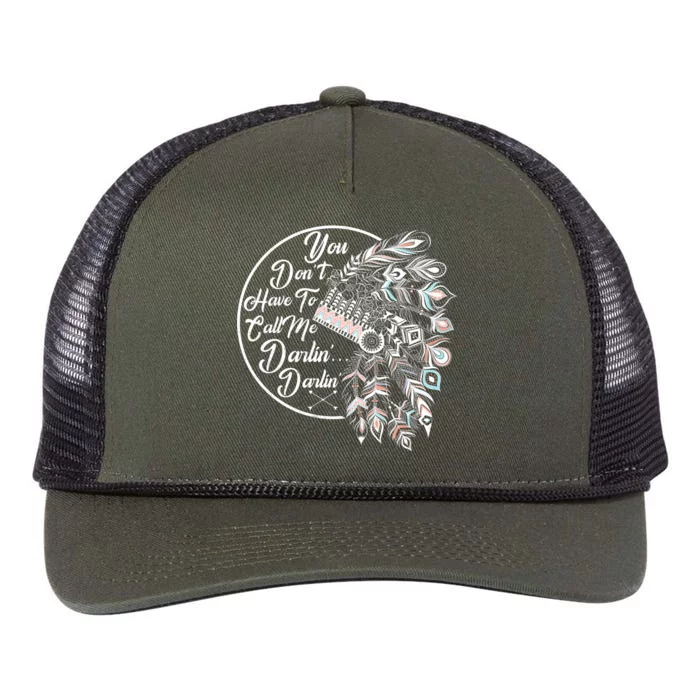 You Don't Have To Call Me Darlin Retro Rope Trucker Hat Cap