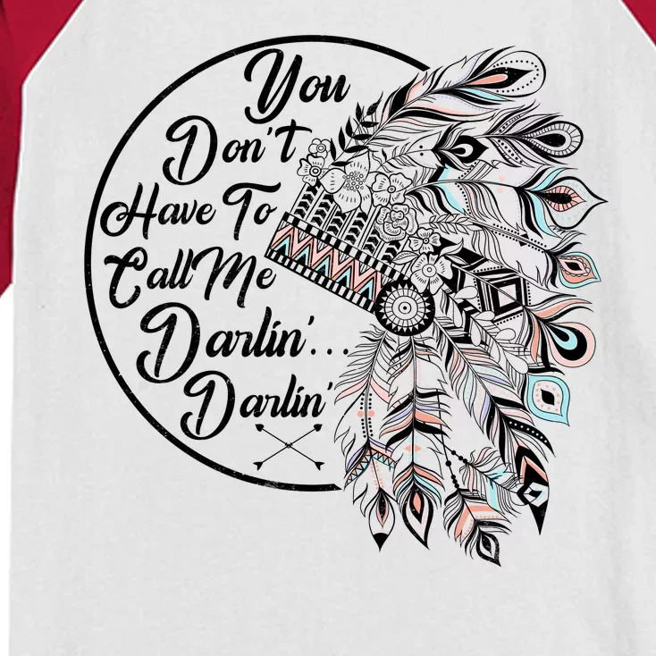 You Don't Have To Call Me Darlin Kids Colorblock Raglan Jersey