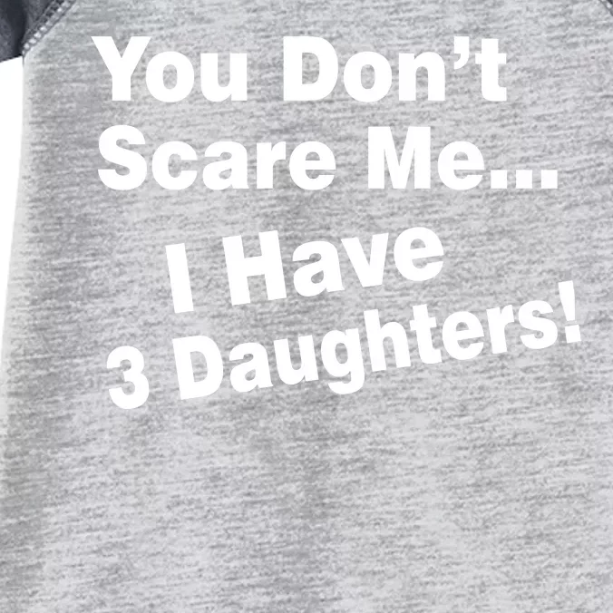 You Don't Scare Me I Have 3 Daughters Infant Baby Jersey Bodysuit