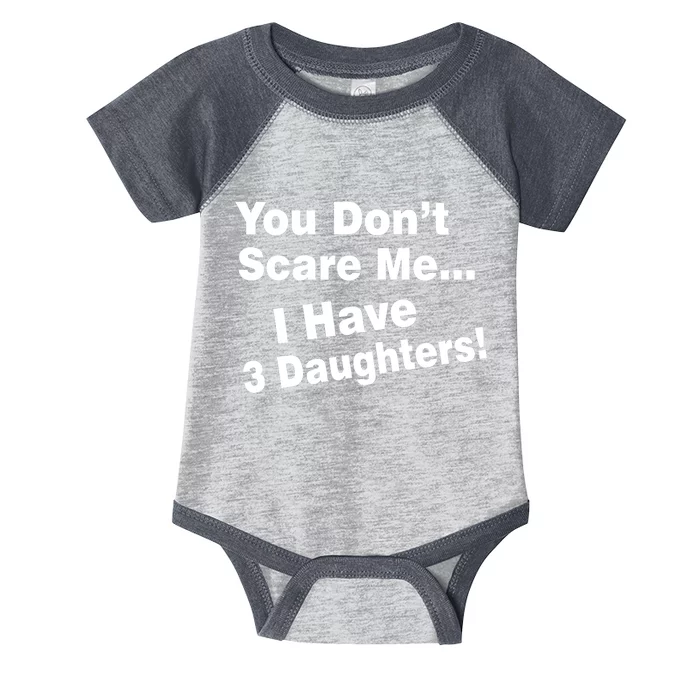 You Don't Scare Me I Have 3 Daughters Infant Baby Jersey Bodysuit