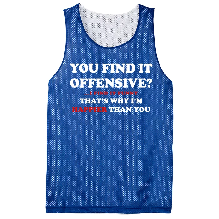 You Find It Offensive? I Find It Funny Mesh Reversible Basketball Jersey Tank