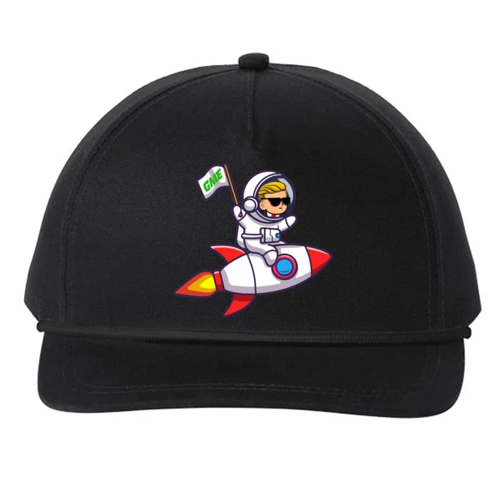 You GME Stonk To The Moon WSB Stock Market Snapback Five-Panel Rope Hat