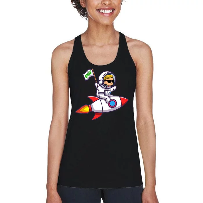 You GME Stonk To The Moon WSB Stock Market Women's Racerback Tank