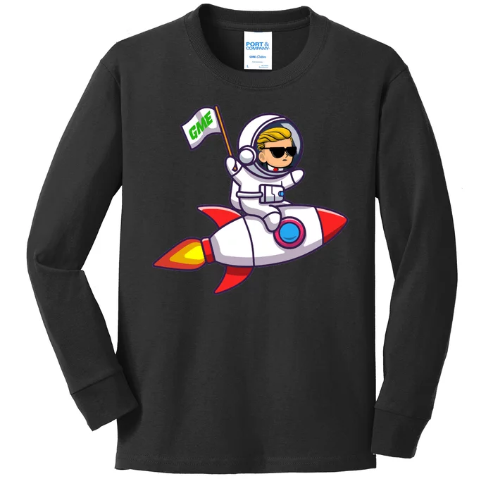 You GME Stonk To The Moon WSB Stock Market Kids Long Sleeve Shirt