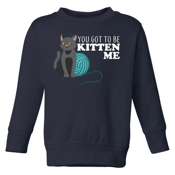 You Got To Be Kitten Me Toddler Sweatshirt