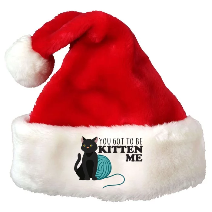 You Got To Be Kitten Me Premium Christmas Santa Hat