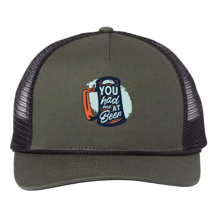 You Had Me At Beer Retro Rope Trucker Hat Cap