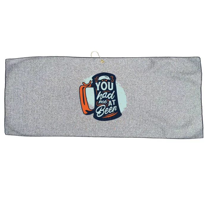 You Had Me At Beer Large Microfiber Waffle Golf Towel