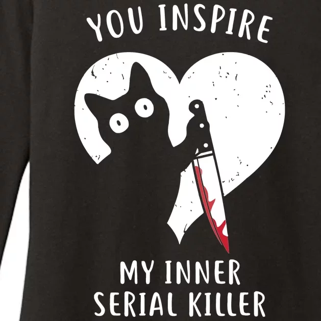 You Inspire My Inner Serial Killer Funny Cat Womens CVC Long Sleeve Shirt