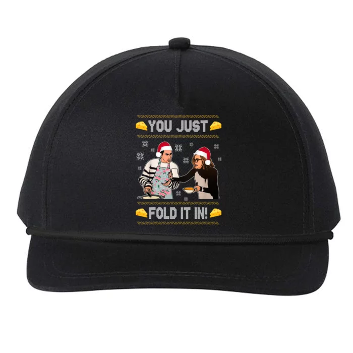 You Just Fold It Funny Cheese Xmas Sweater Snapback Five-Panel Rope Hat