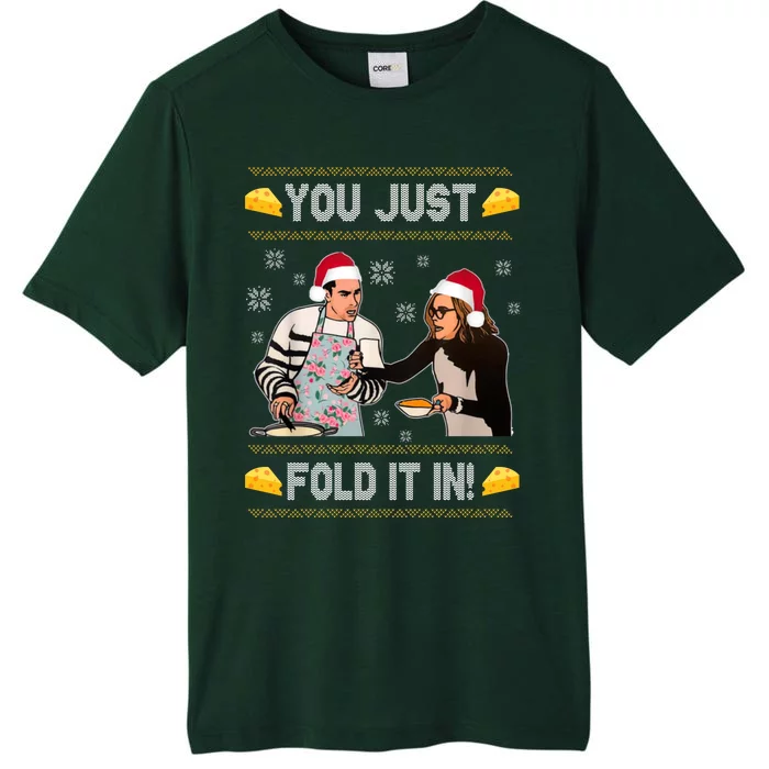 You Just Fold It Funny Cheese Xmas Sweater ChromaSoft Performance T-Shirt