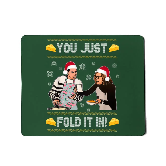 You Just Fold It Funny Cheese Xmas Sweater Mousepad