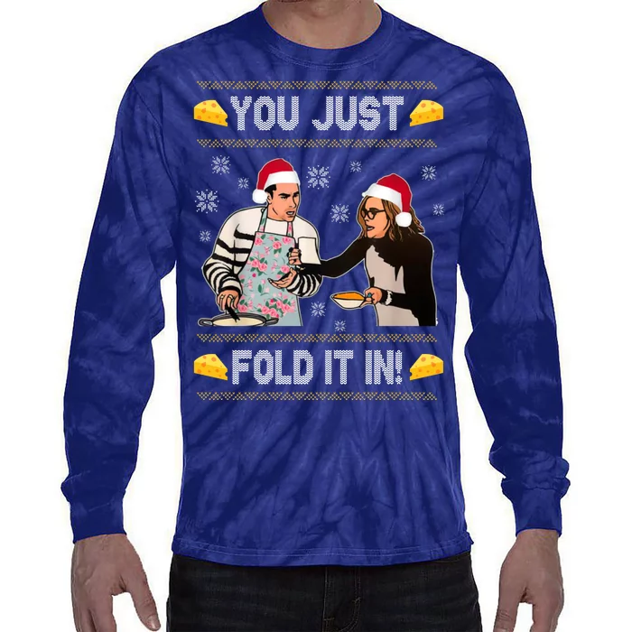 You Just Fold It Funny Cheese Xmas Sweater Tie-Dye Long Sleeve Shirt