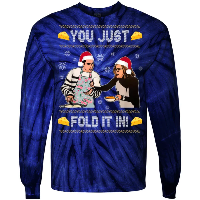 You Just Fold It Funny Cheese Xmas Sweater Tie-Dye Long Sleeve Shirt