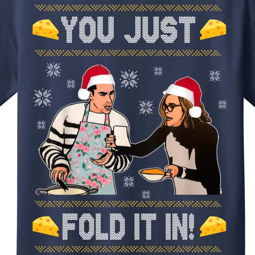 You Just Fold It Funny Cheese Xmas Sweater Kids T-Shirt