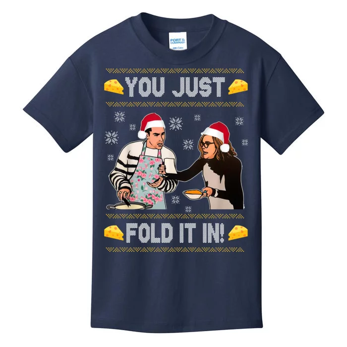 You Just Fold It Funny Cheese Xmas Sweater Kids T-Shirt