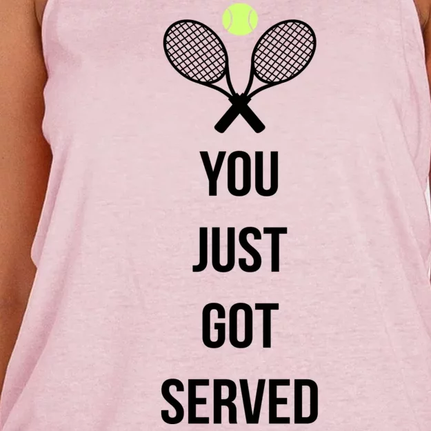 You Just Got Served Women's Knotted Racerback Tank