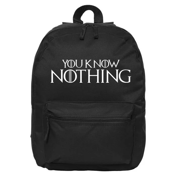 You Know Nothing GOT 16 in Basic Backpack