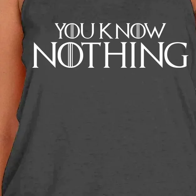 You Know Nothing GOT Women's Knotted Racerback Tank