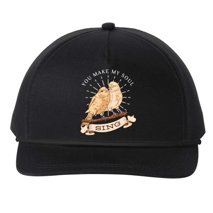 You Make My Soul Sing Bird Snapback Five-Panel Rope Hat