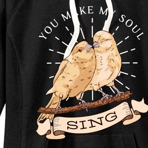 You Make My Soul Sing Bird Women's Fleece Hoodie