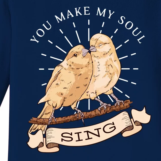 You Make My Soul Sing Bird Baby Long Sleeve Bodysuit