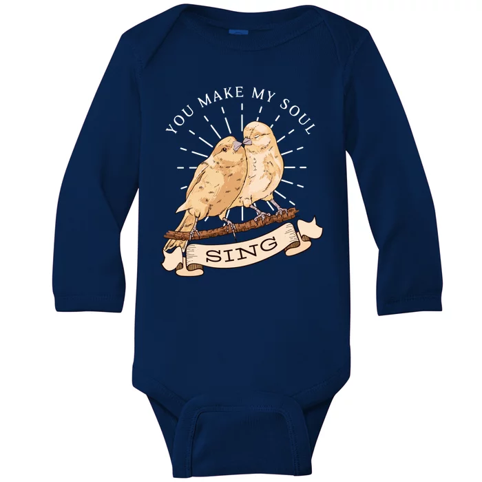 You Make My Soul Sing Bird Baby Long Sleeve Bodysuit