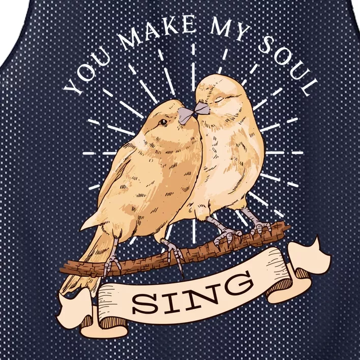 You Make My Soul Sing Bird Mesh Reversible Basketball Jersey Tank