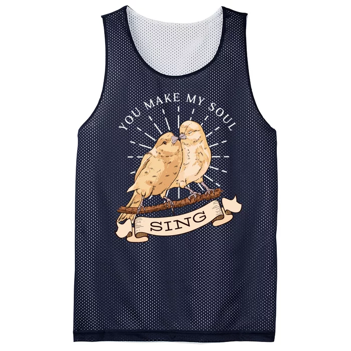 You Make My Soul Sing Bird Mesh Reversible Basketball Jersey Tank