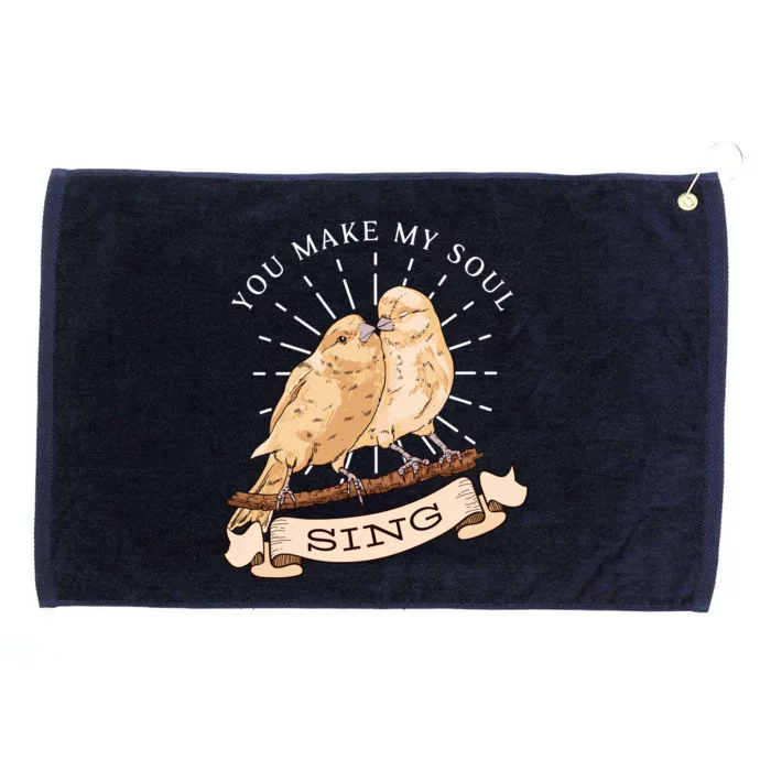 You Make My Soul Sing Bird Grommeted Golf Towel