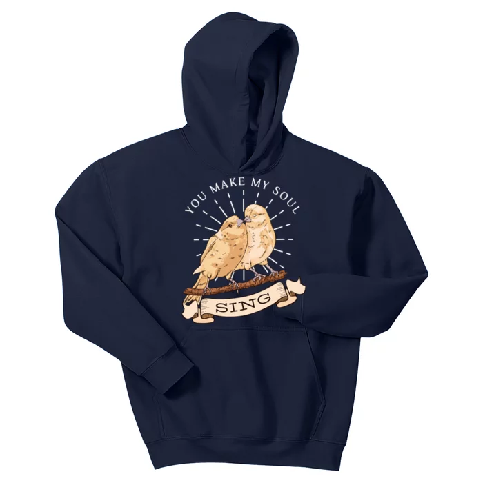 You Make My Soul Sing Bird Kids Hoodie