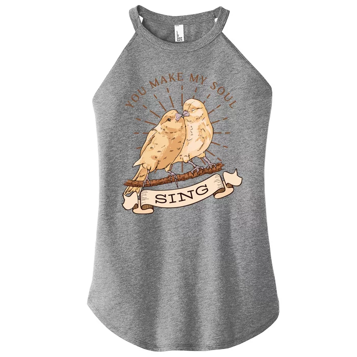 You Make My Soul Sing Bird Women’s Perfect Tri Rocker Tank