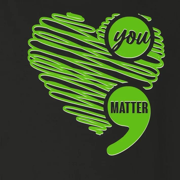 You Matter Semicolon Heart Mental Health Awareness Toddler Long Sleeve Shirt