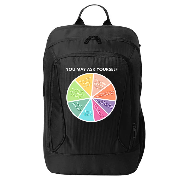 You May Ask Yourself Pie Chart City Backpack