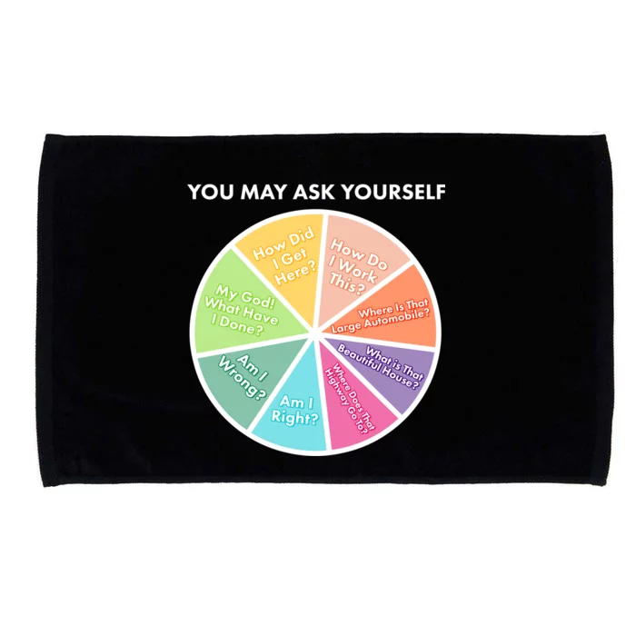 You May Ask Yourself Pie Chart Microfiber Hand Towel