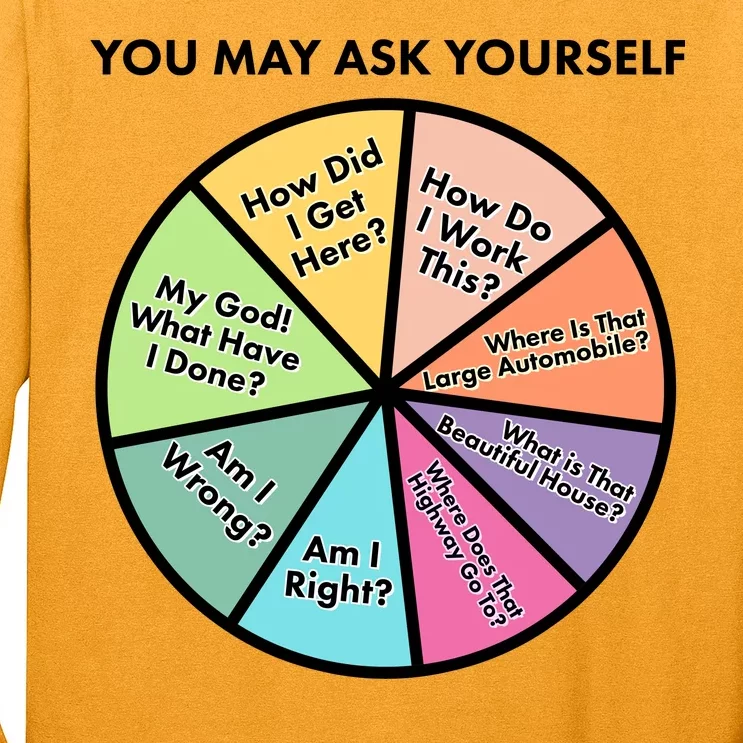 You May Ask Yourself Pie Chart Long Sleeve Shirt