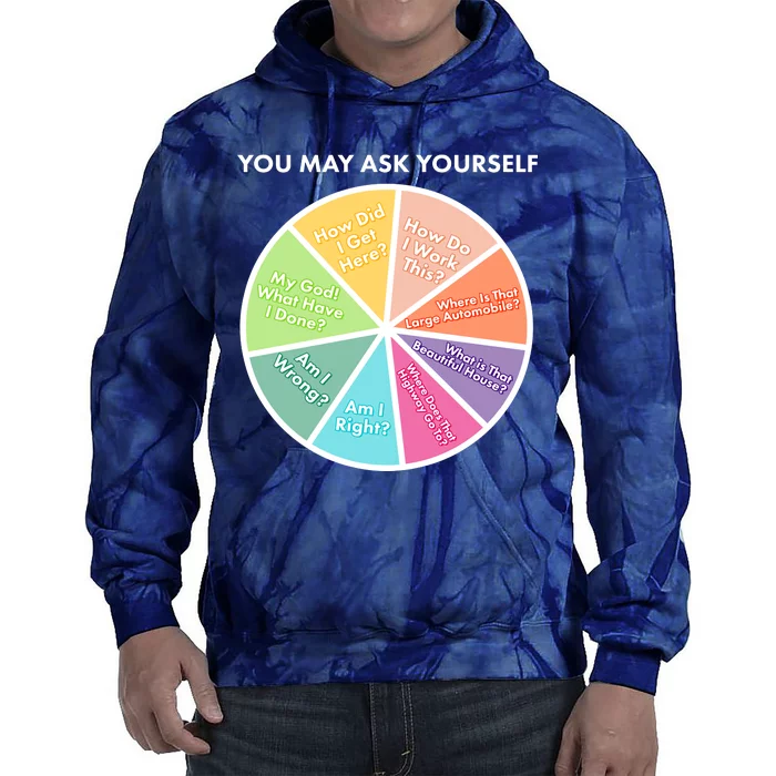 You May Ask Yourself Pie Chart Tie Dye Hoodie