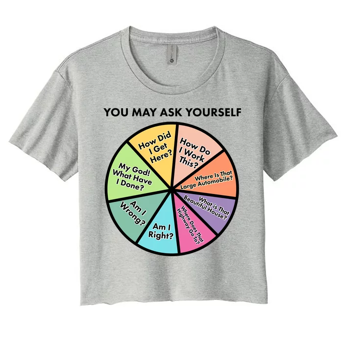 You May Ask Yourself Pie Chart Women's Crop Top Tee