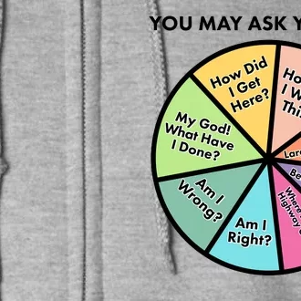 You May Ask Yourself Pie Chart Full Zip Hoodie