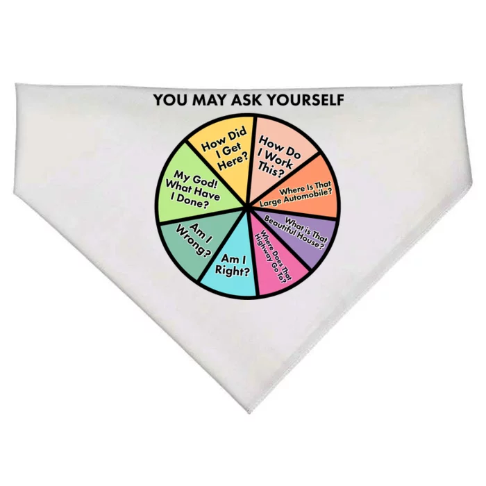 You May Ask Yourself Pie Chart USA-Made Doggie Bandana