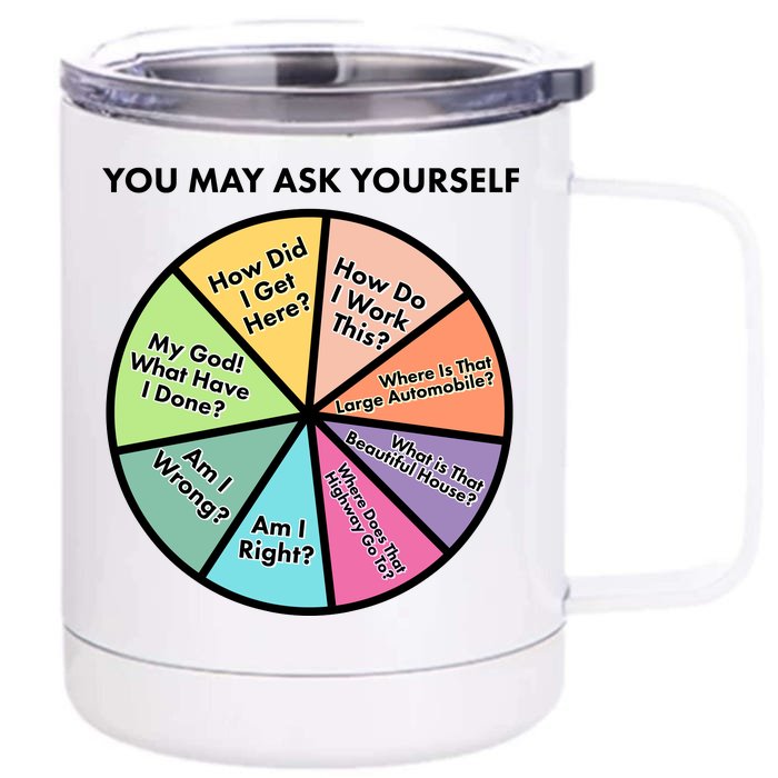 You May Ask Yourself Pie Chart Front & Back 12oz Stainless Steel Tumbler Cup