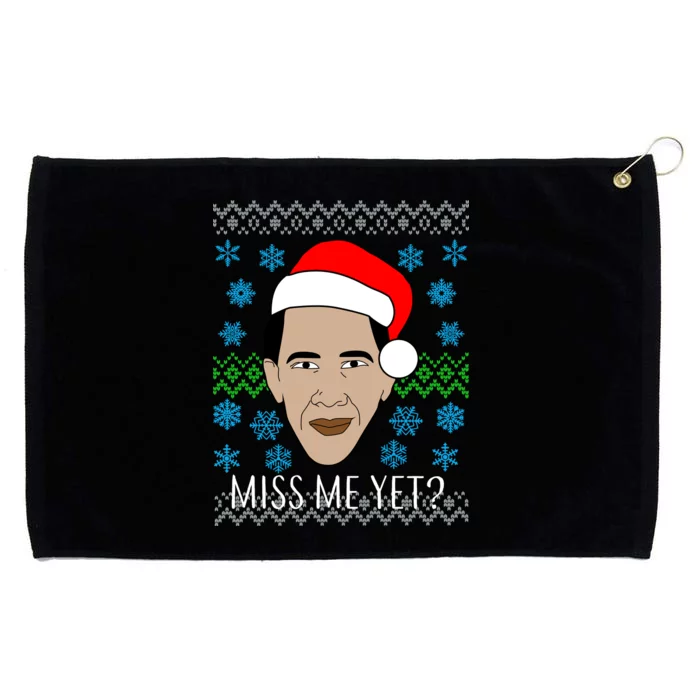 You Miss Me Yet Obama Ugly Christmas Grommeted Golf Towel