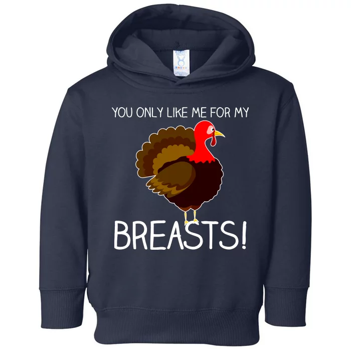 You Only Like Me For My Breasts Thanksgiving Turkey Toddler Hoodie