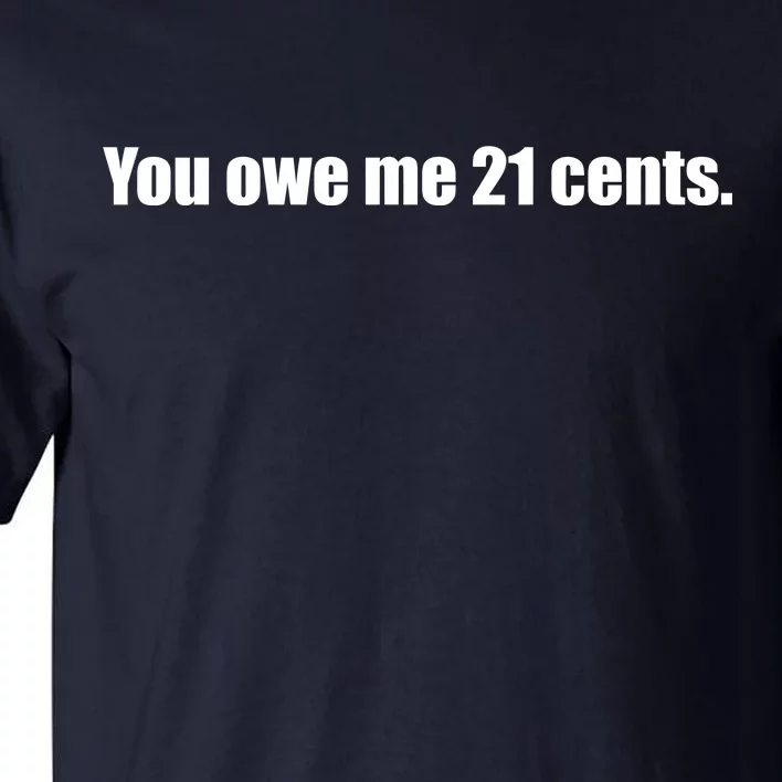 You Owe Me 21 Cents Bold Text - Feminist Tall T-Shirt